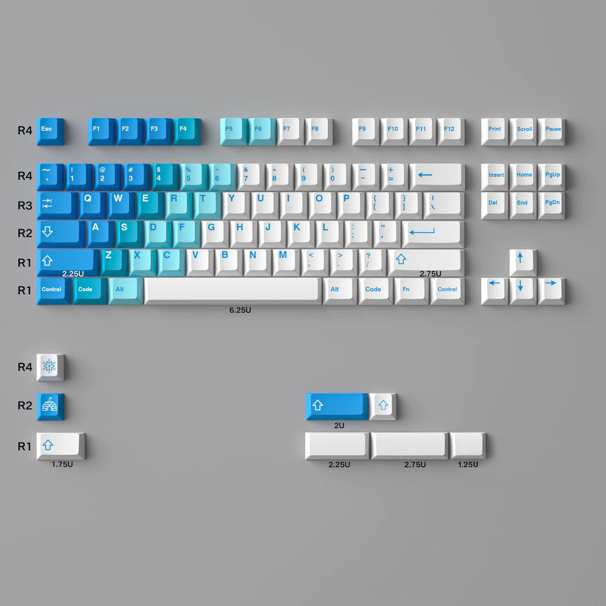 Mint Nova Keycaps PBT Classic Edtion
