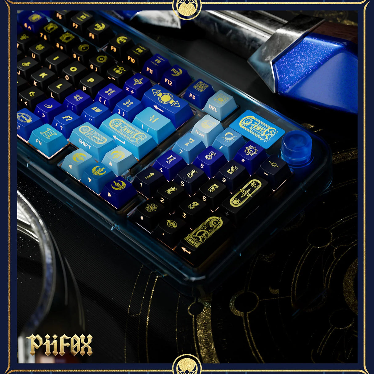 PIIFOX Mirana Side-printed OEM Profile Keycap Set 130 Keys