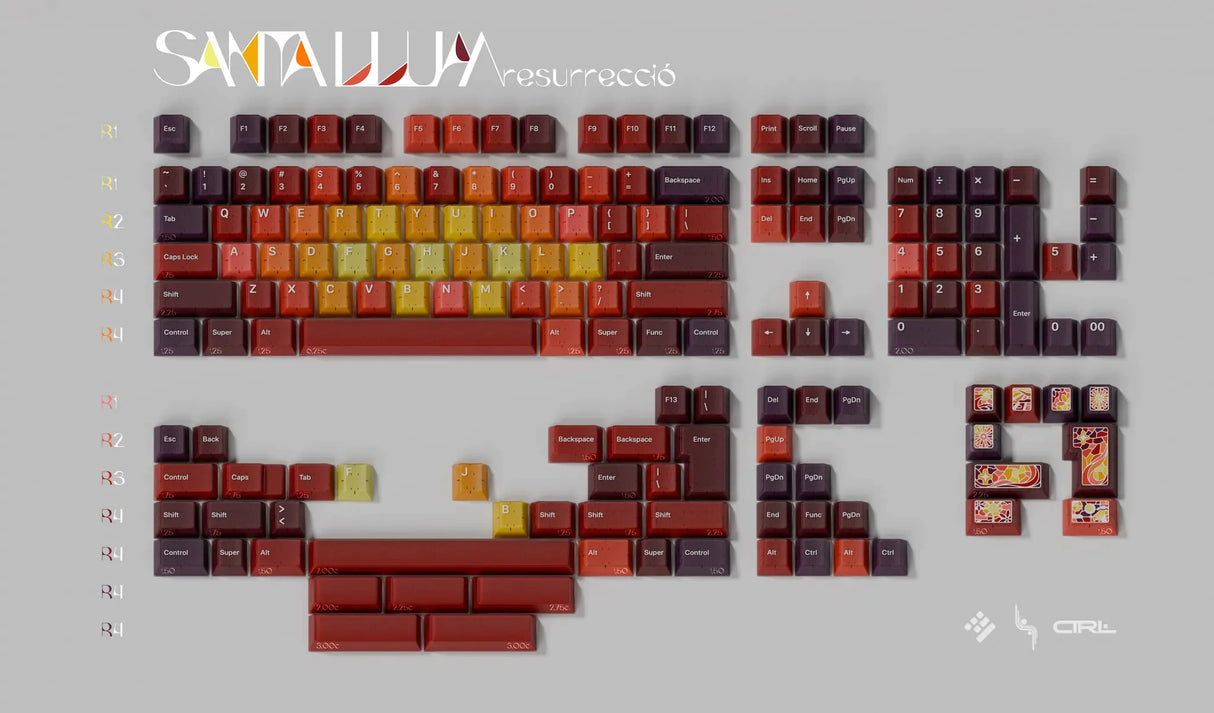 KAP Santa LLum keycaps