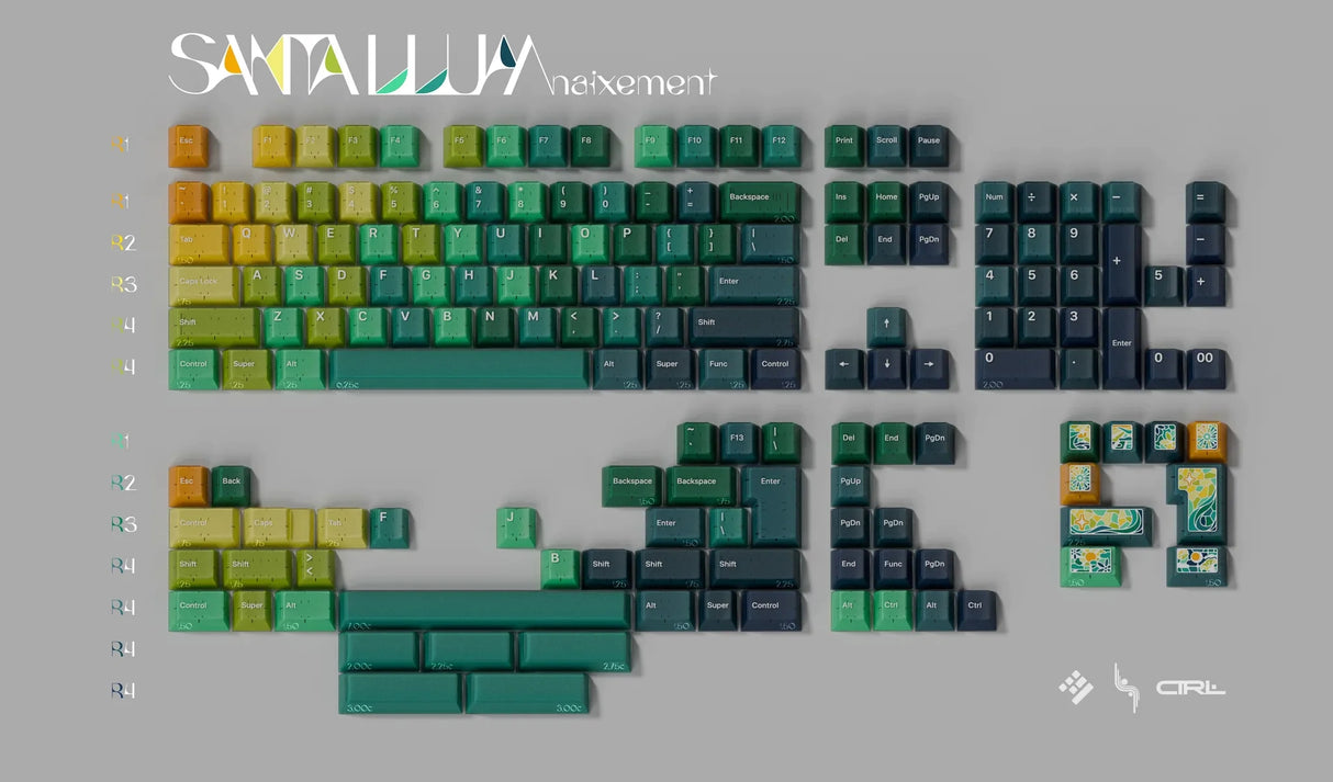 KAP Santa LLum keycaps