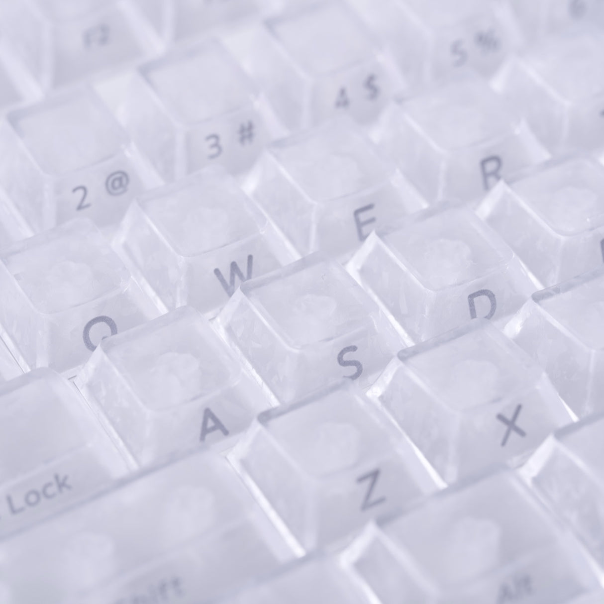 XVX Forged Carbon-Look Keycaps White