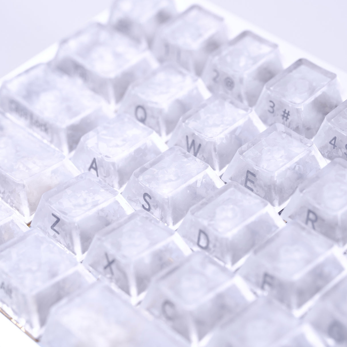 XVX Forged Carbon-Look Keycaps White