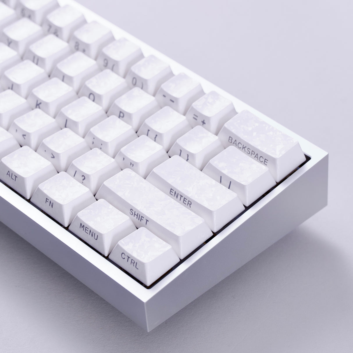 XVX Forged Carbon-Look Keycaps White