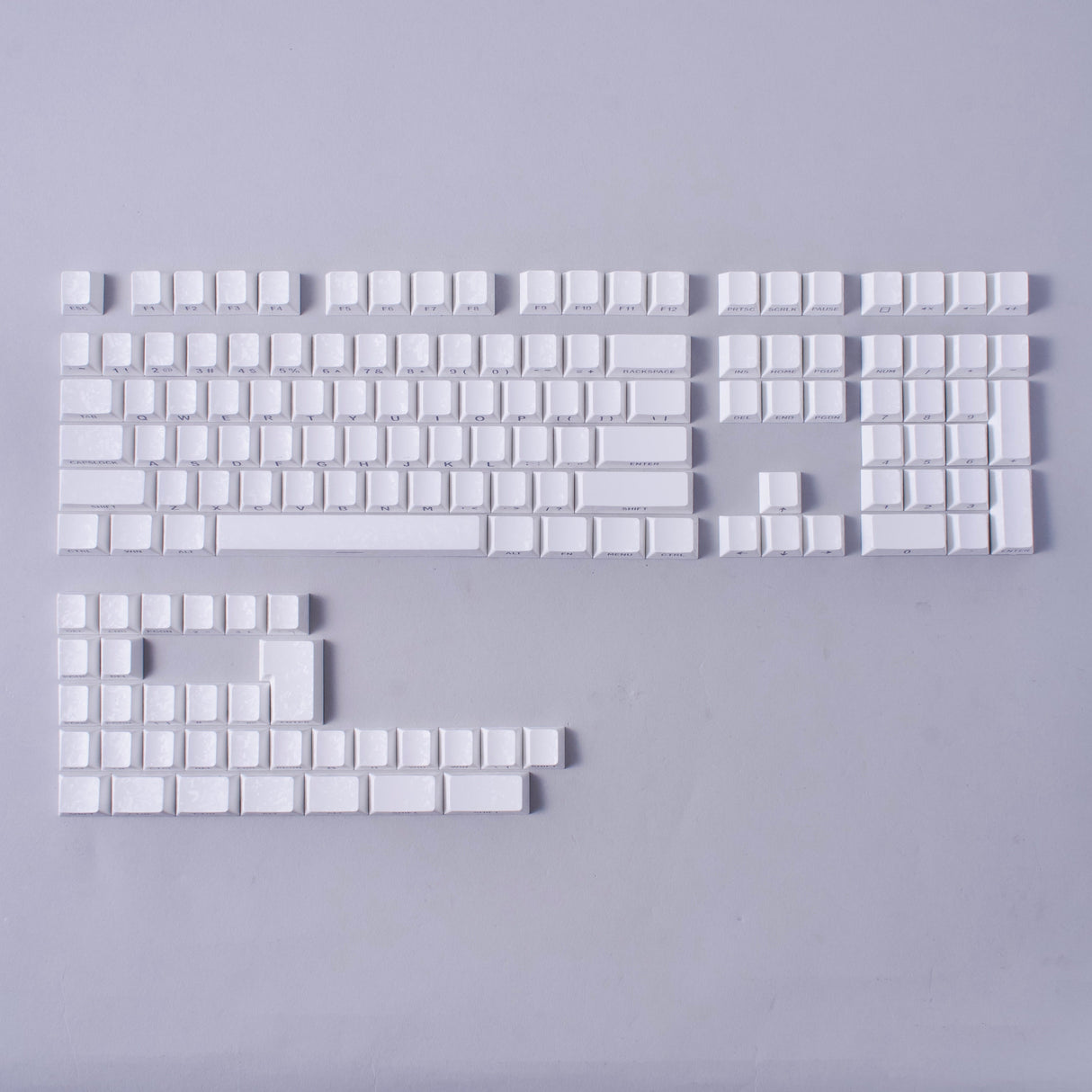 XVX Forged Carbon-Look Keycaps White