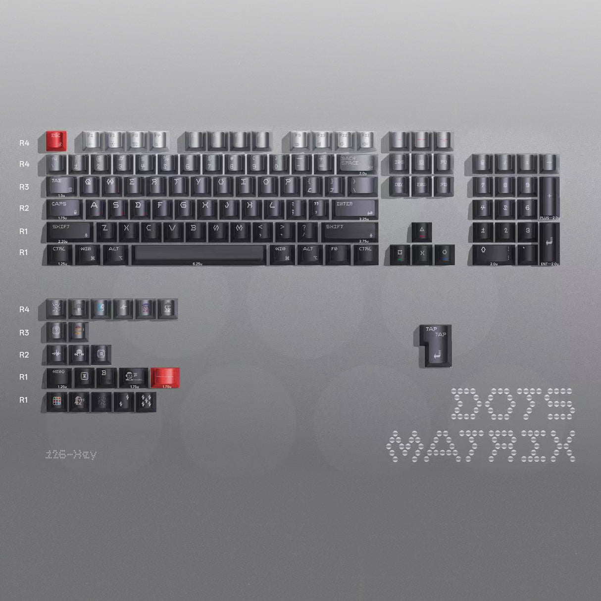 HamonTap Dots Matrix Keycaps 126keys