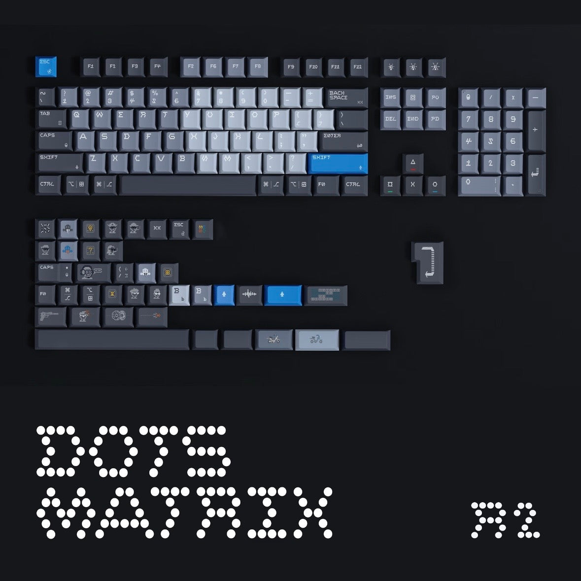予約販売 HamonTap Dots Matrix R2 Keycaps
