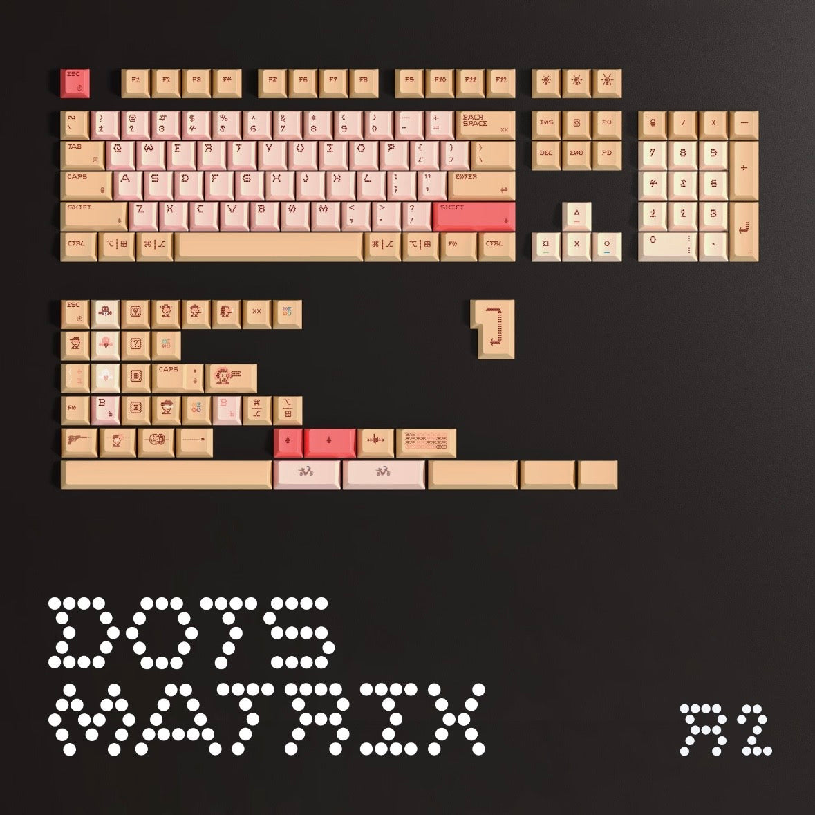 予約販売 HamonTap Dots Matrix R2 Keycaps