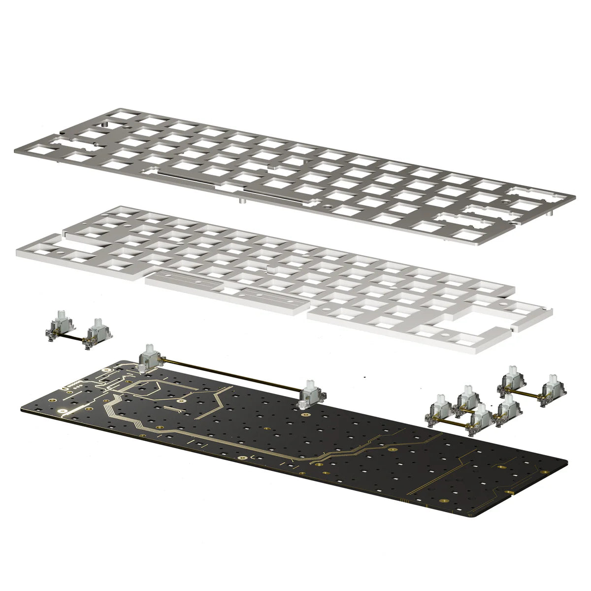 GATERON GT60 PRO Magnetic Keyboard PCBA【スタビ＆フォーム組み立て済み】
