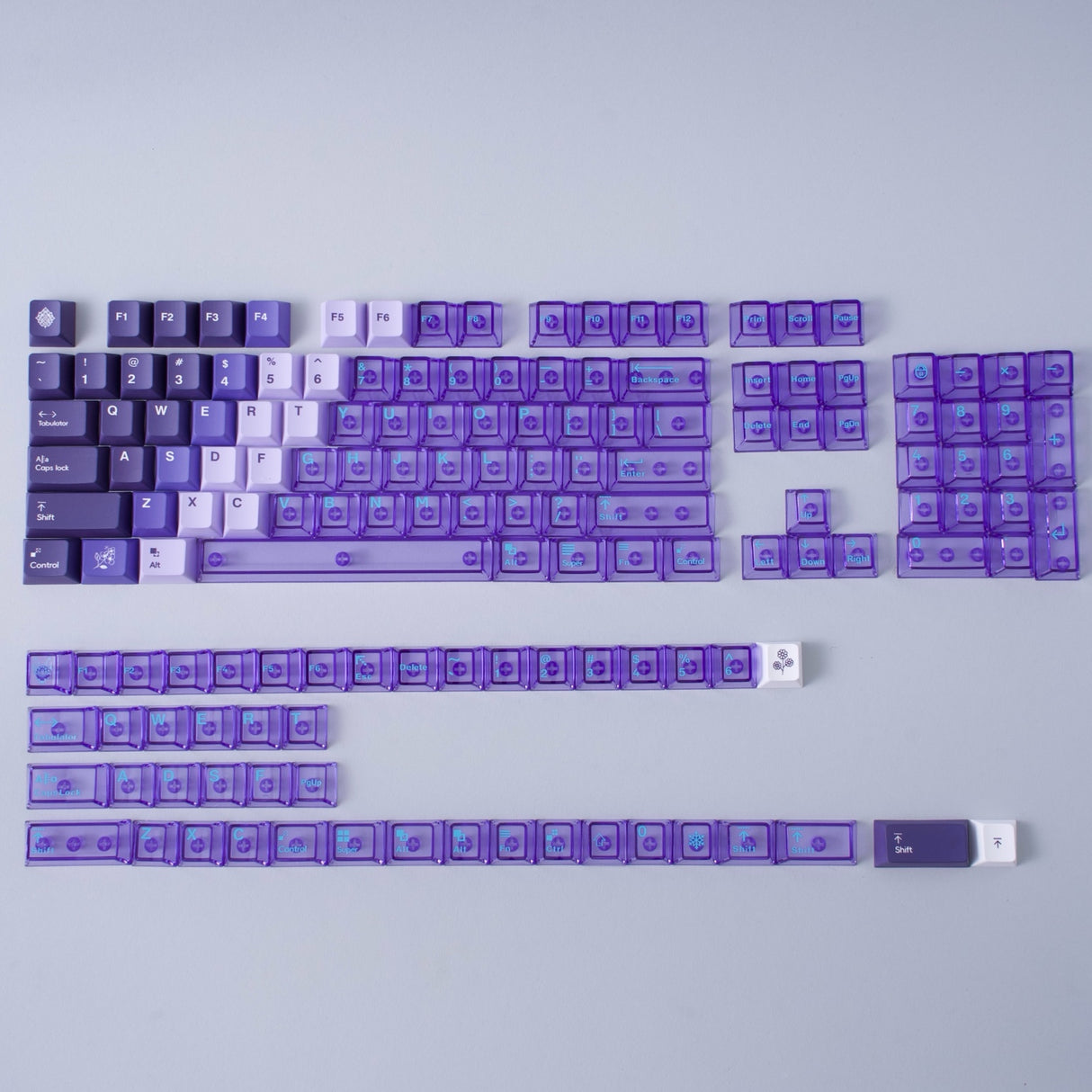 Mint Nova Keycaps Crystal PC Edtion