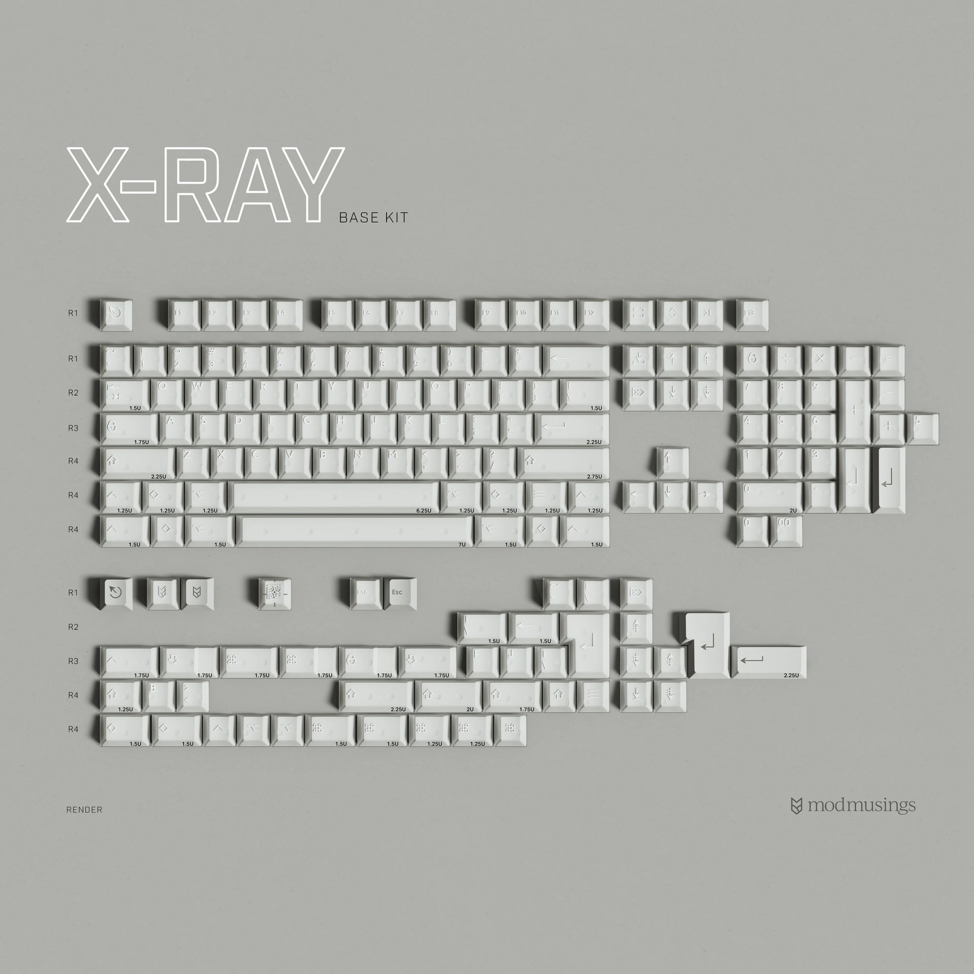 X-RAY キーキャップ　セット　 base kit PBDfans PBTfans_X-ray_Basekit1.webp?v=