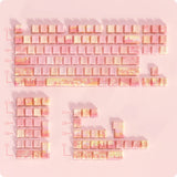 PIIFOX CKC-02 Pink Story Pastel Painting Side-printed OEM Profile Keycap Set 135 Keys