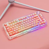 PIIFOX CKC-02 Pink Story Pastel Painting Side-printed OEM Profile Keycap Set 135 Keys