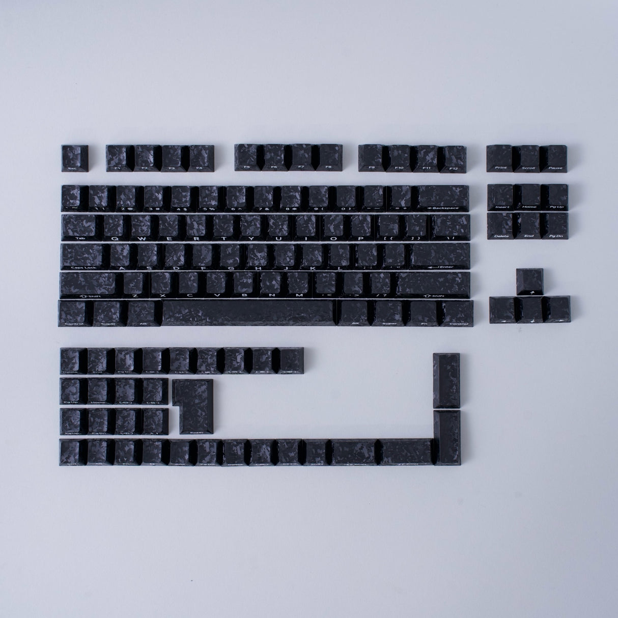 XVX Forged Carbon-Look Keycaps Black