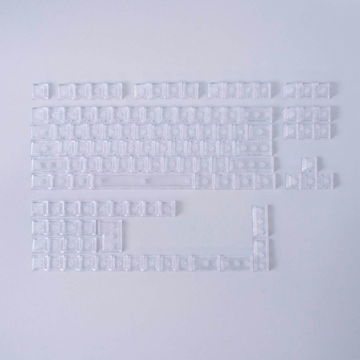 XVX Forged Carbon-Look Keycaps White