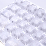 XVX Forged Carbon-Look Keycaps White