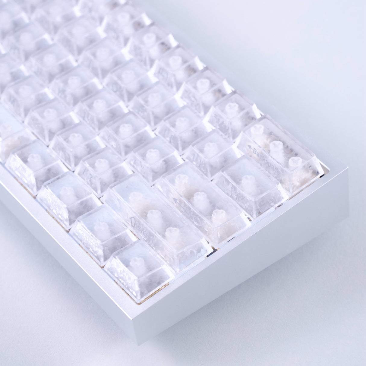 XVX Forged Carbon-Look Keycaps White