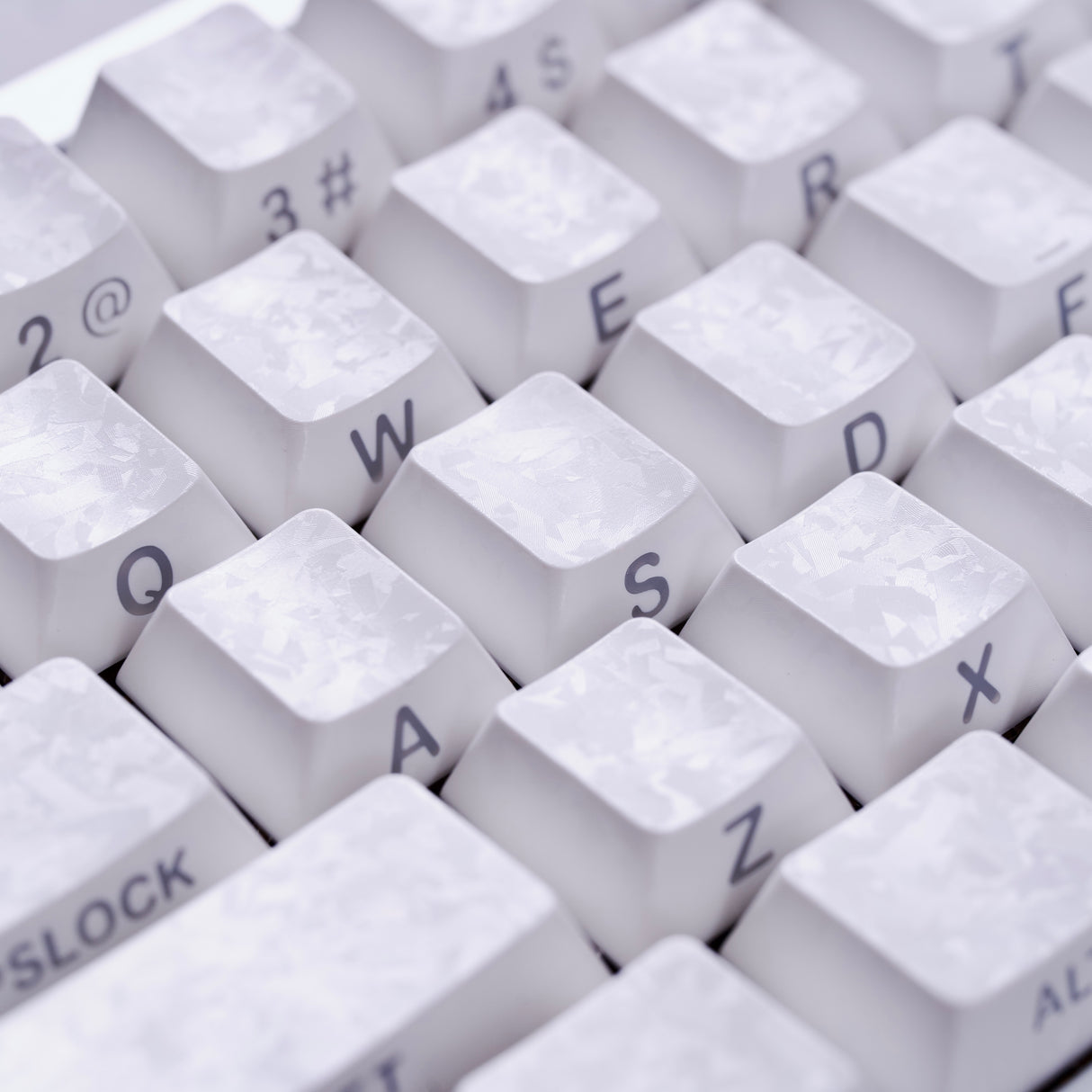 XVX Forged Carbon-Look Keycaps White