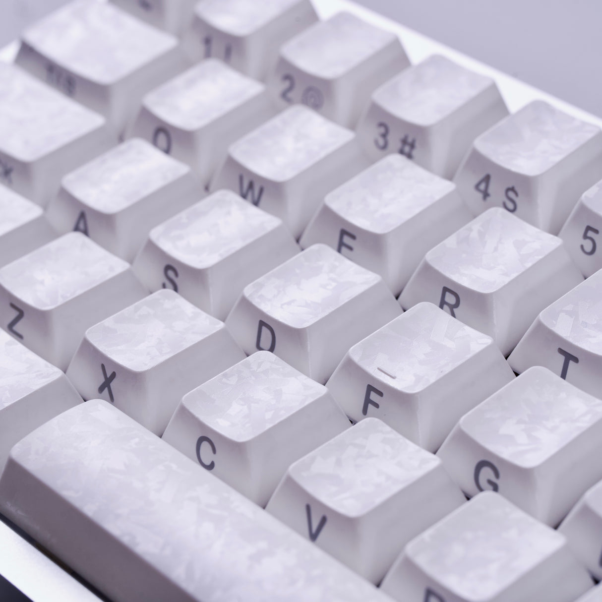 XVX Forged Carbon-Look Keycaps White